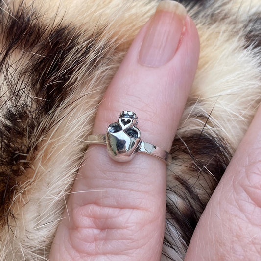Sterling Silver Skull Toe Ring