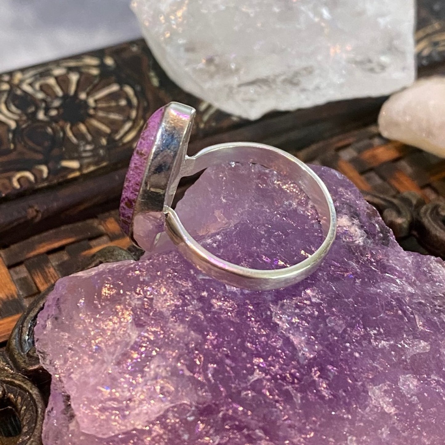 Variscite In Purpurite Sterling Silver Ring