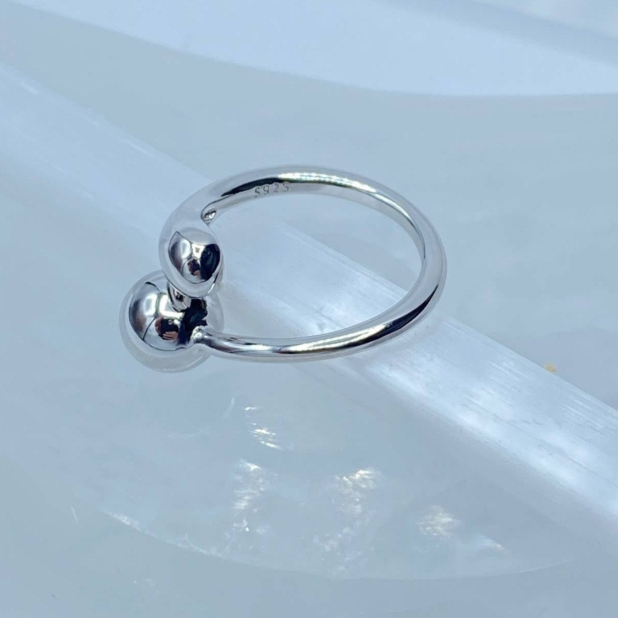 Sterling Silver Geometric Minimalist Spoon Ring