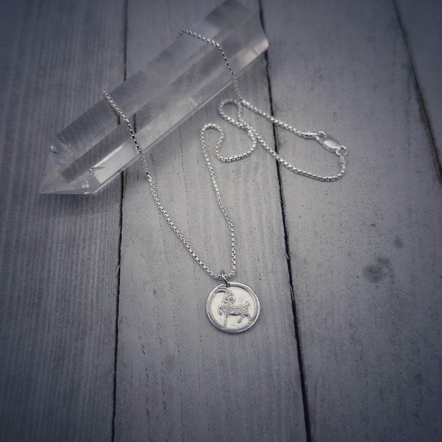 Chinese Zodiac Year of The Goat Pendant Necklace Sterling Silver