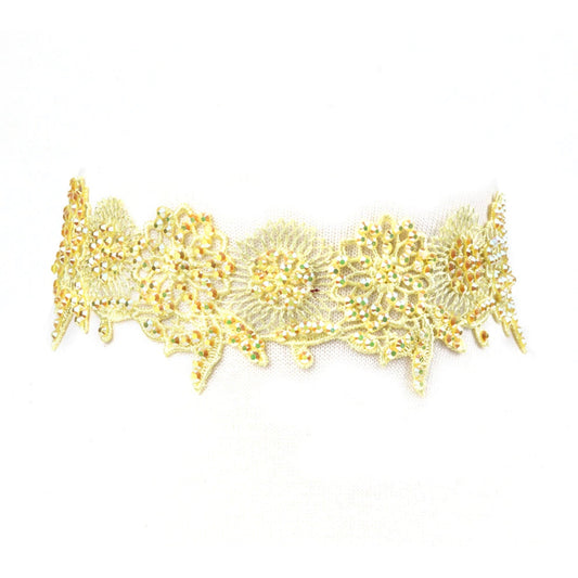 Amrita Singh Sanza Yellow Lace Choker
