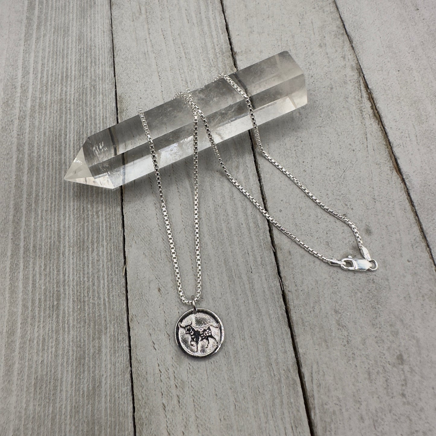 Chinese Zodiac Year of The Ox Pendant Necklace Sterling Silver