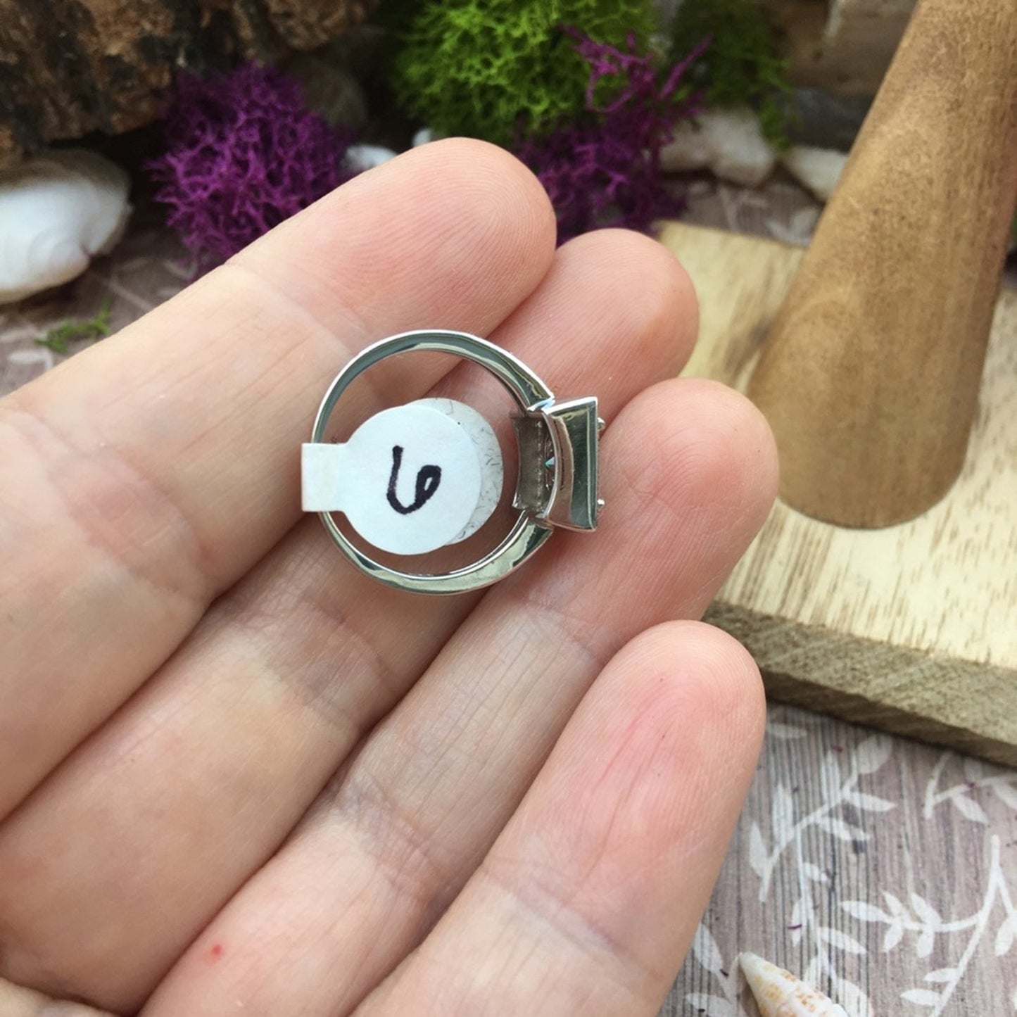 Rainbow Topaz Sterling Silver Square Ring