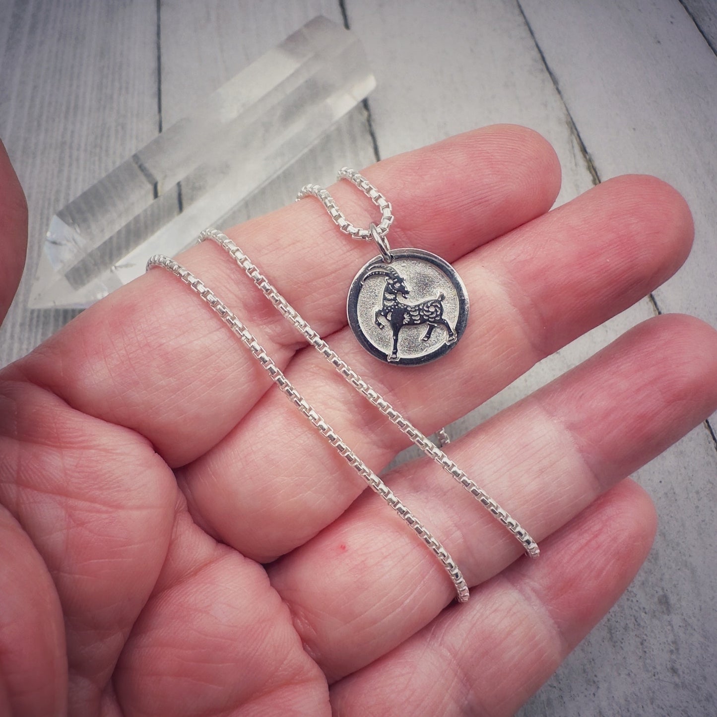 Chinese Zodiac Year of The Goat Pendant Necklace Sterling Silver