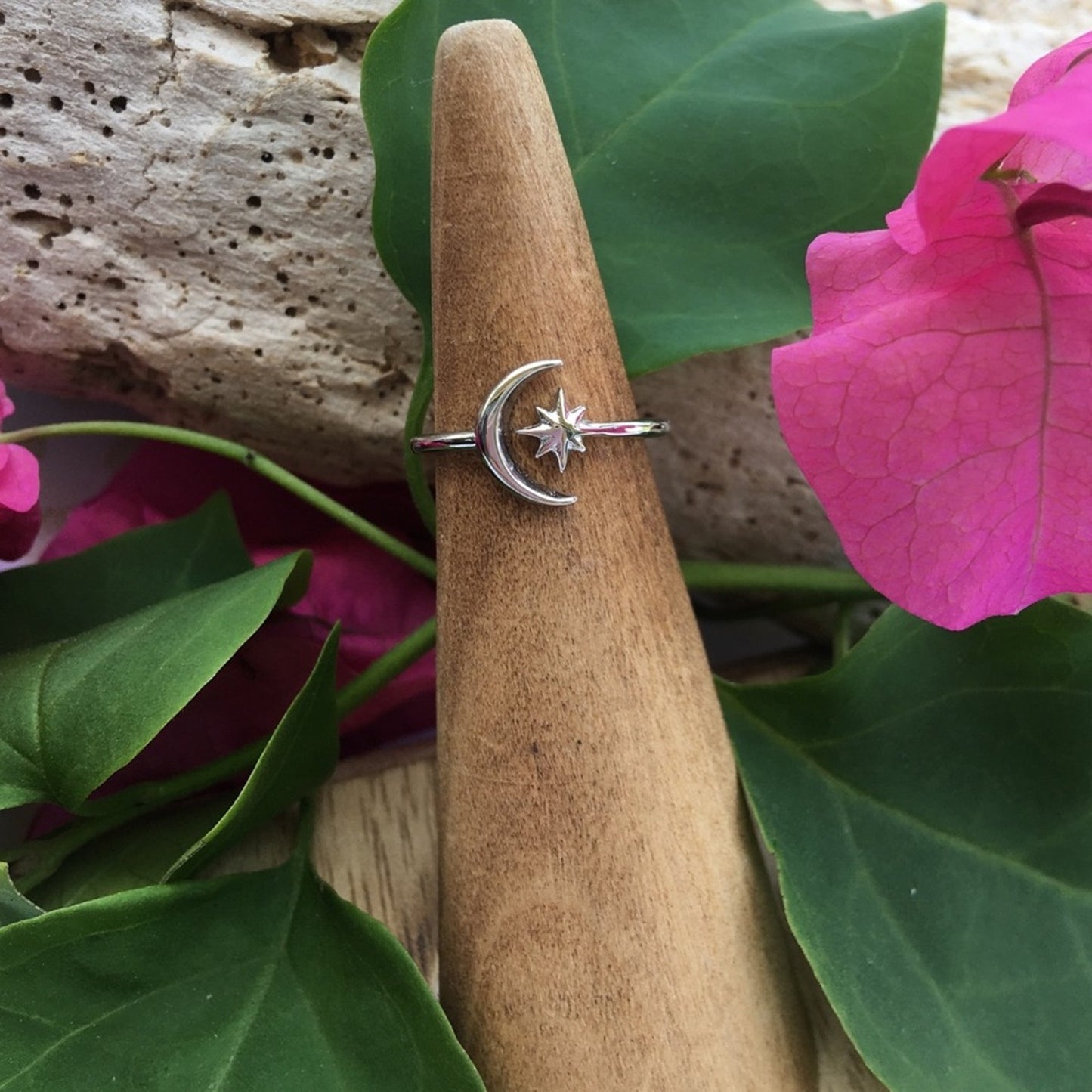 Sterling Silver Moon and Star Toe Ring