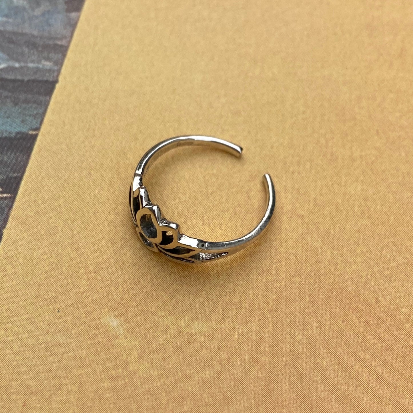 Sterling Silver Lotus Flower Toe Ring