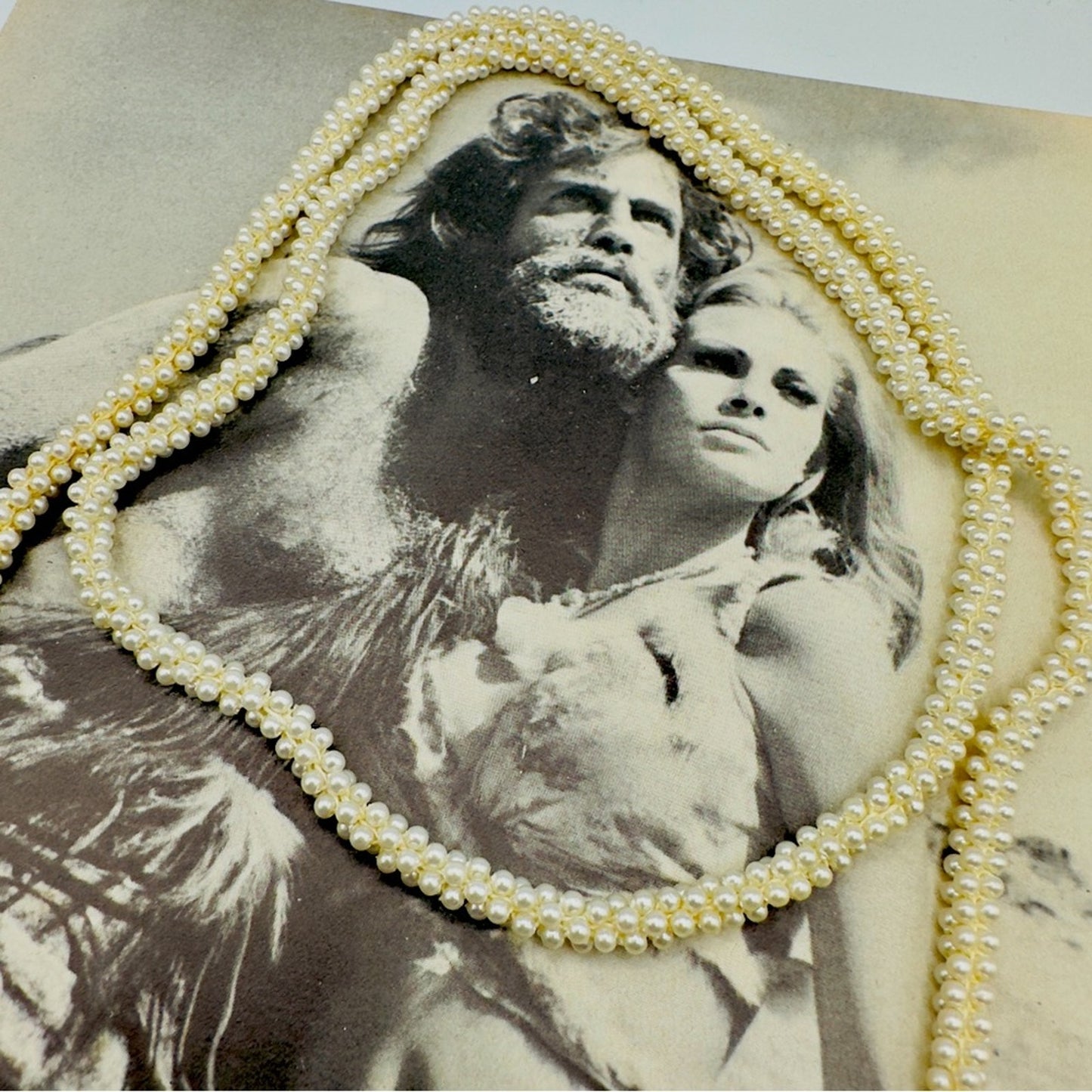 Vintage 40” Multi Strand Cluster Pearl Necklace