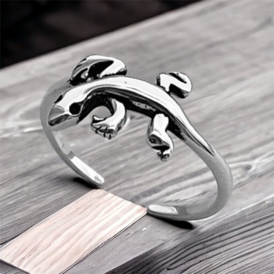 Lizard Sterling Silver Toe Ring Midi Ring