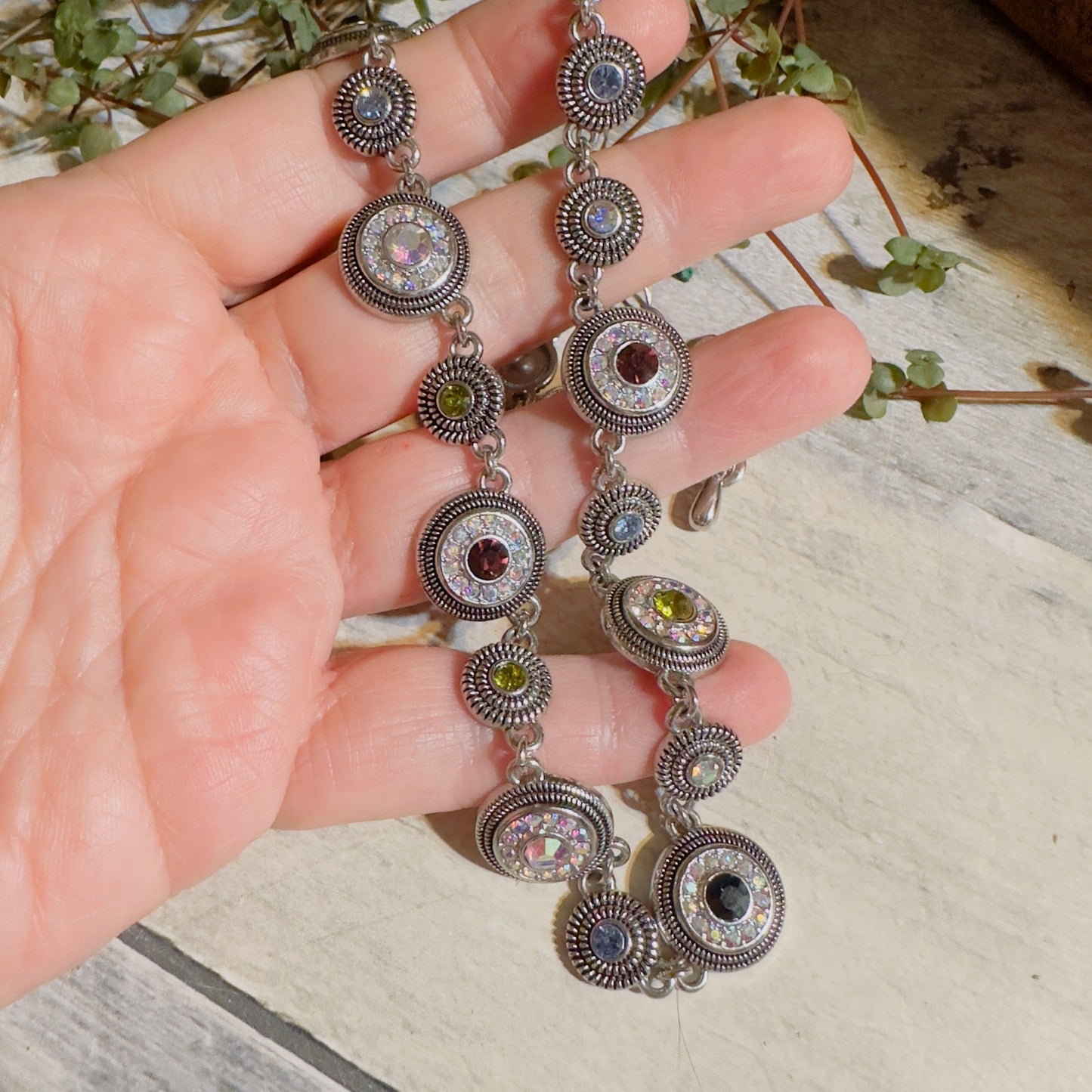 Vintage Lia Sophia Crystal Seltzer Necklace