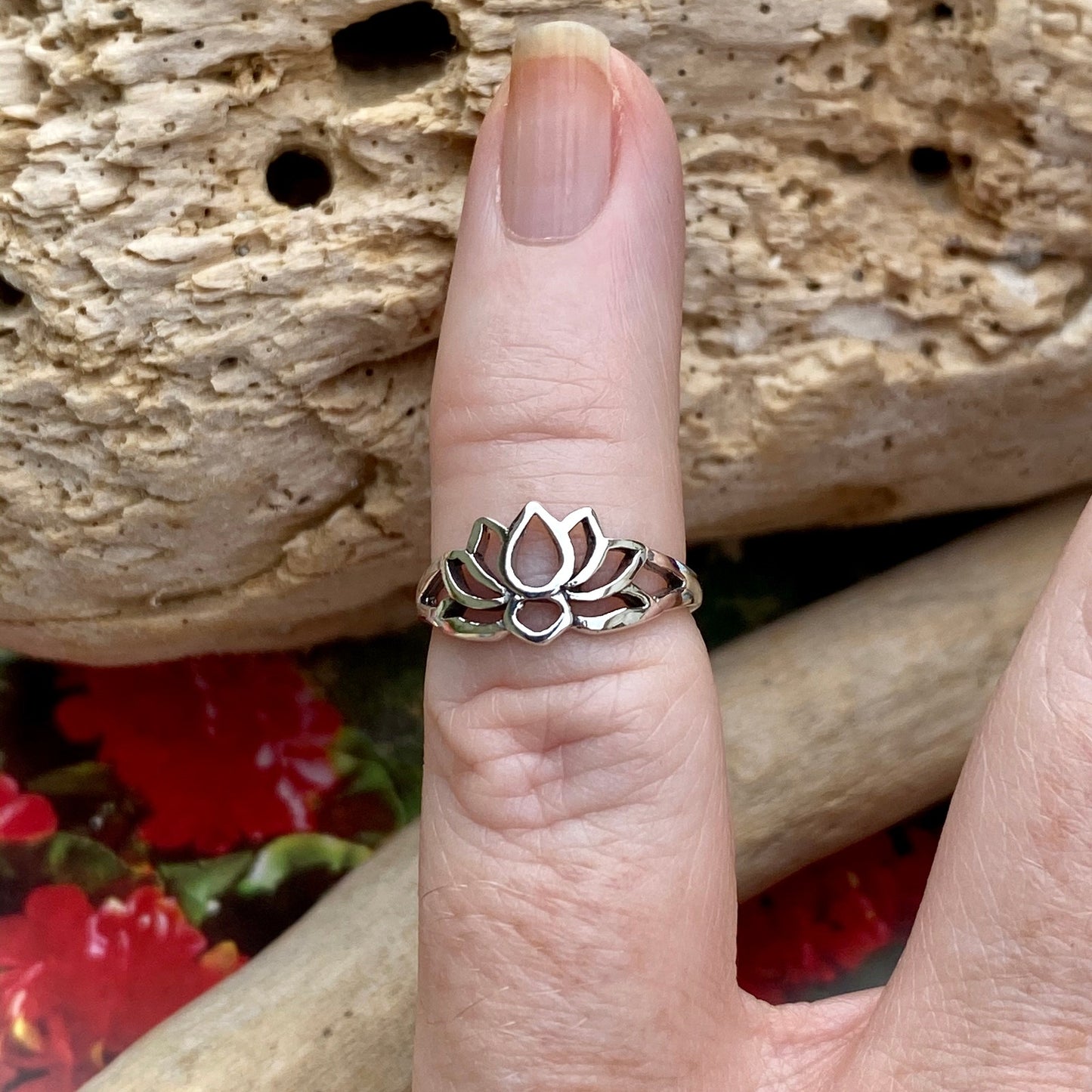 Sterling Silver Lotus Flower Toe Ring