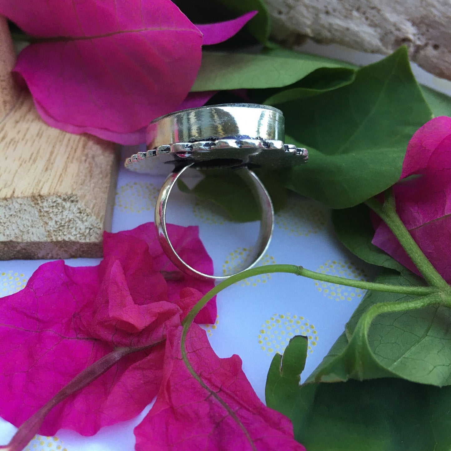 Abalone Sterling Silver Ring Size 7