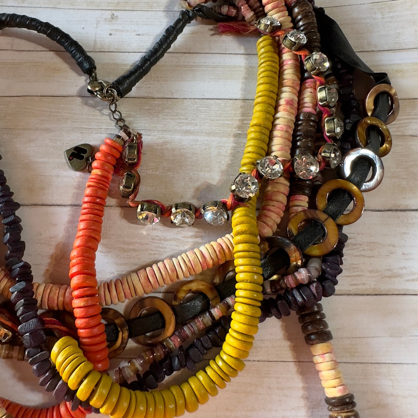 Vintage Harajuku Lovers Multi Strand Multi Beaded Necklace