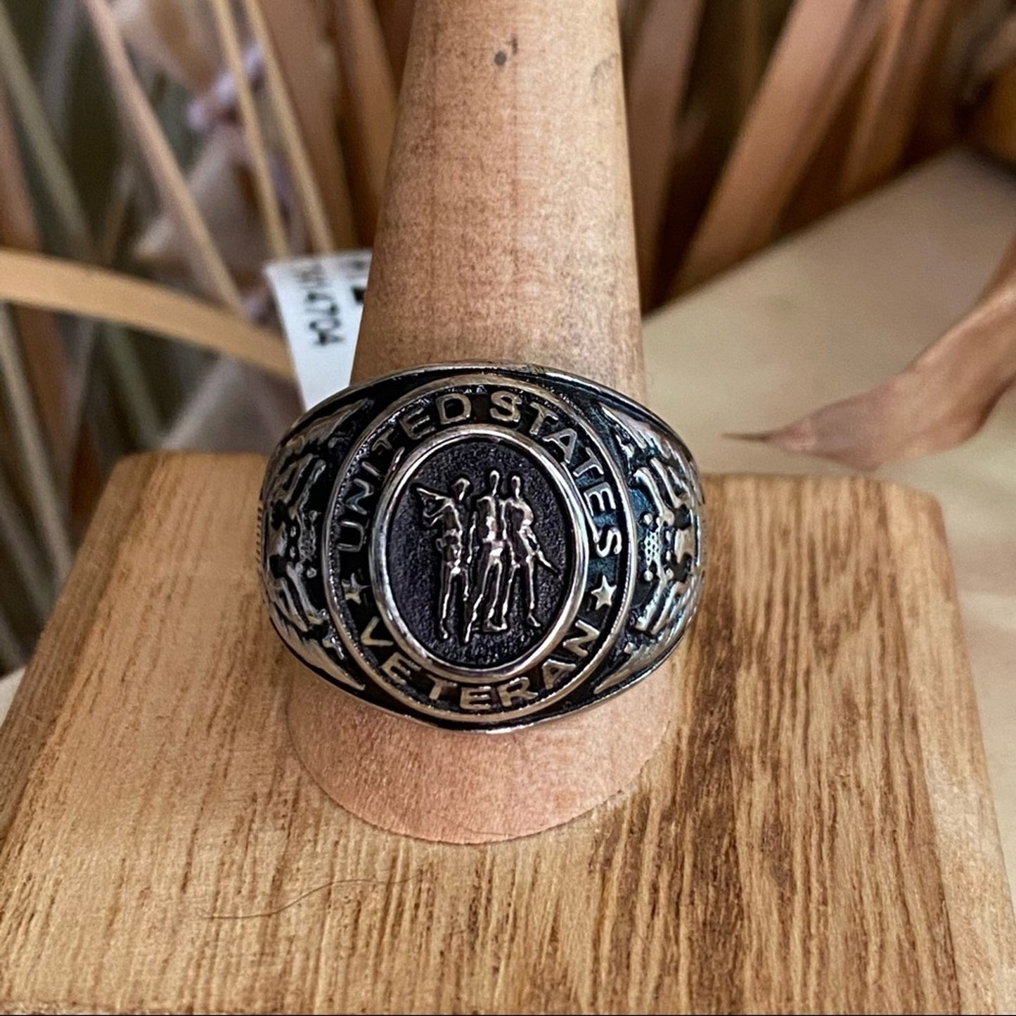 United States Veterans Stainless Steel Ring