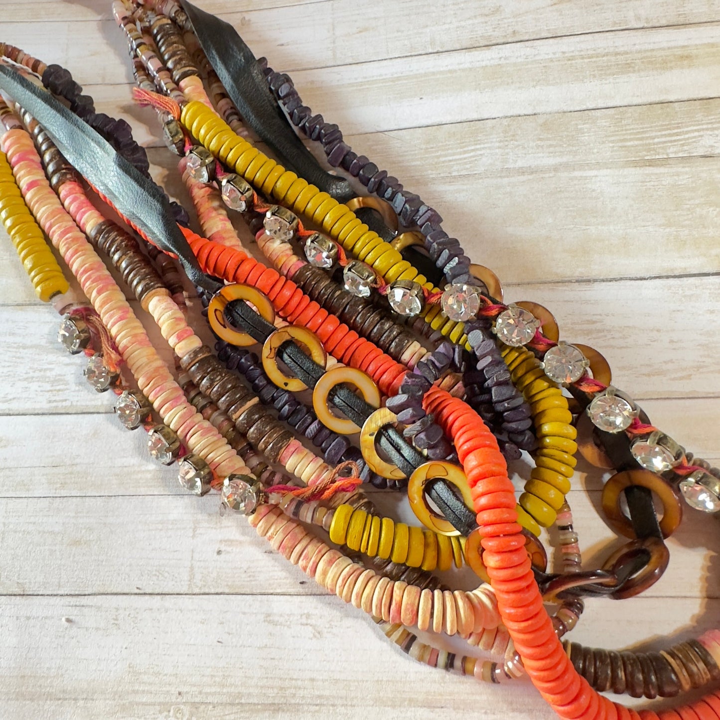 Vintage Harajuku Lovers Multi Strand Multi Beaded Necklace