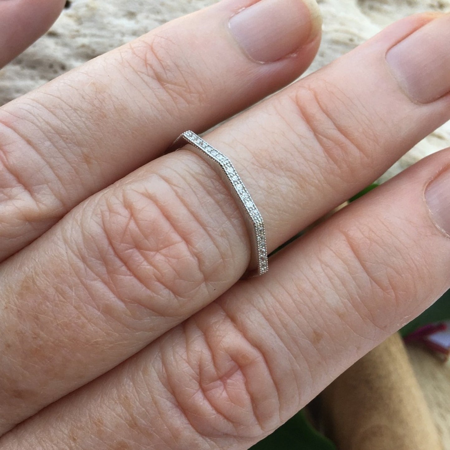 Sterling Silver Octagon CZ Ring
