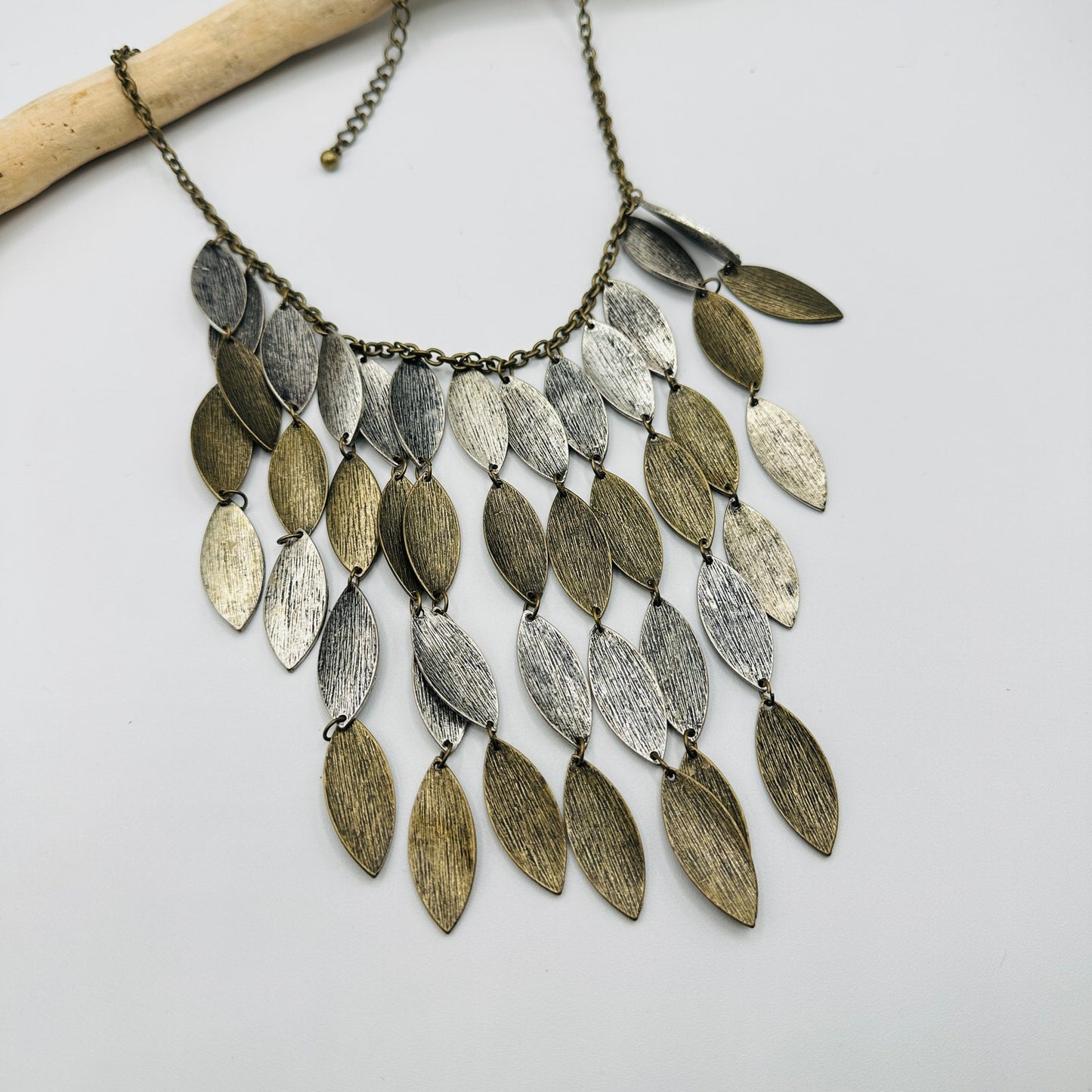 Vintage Chico's Takia Mixed Metal Statement Necklace