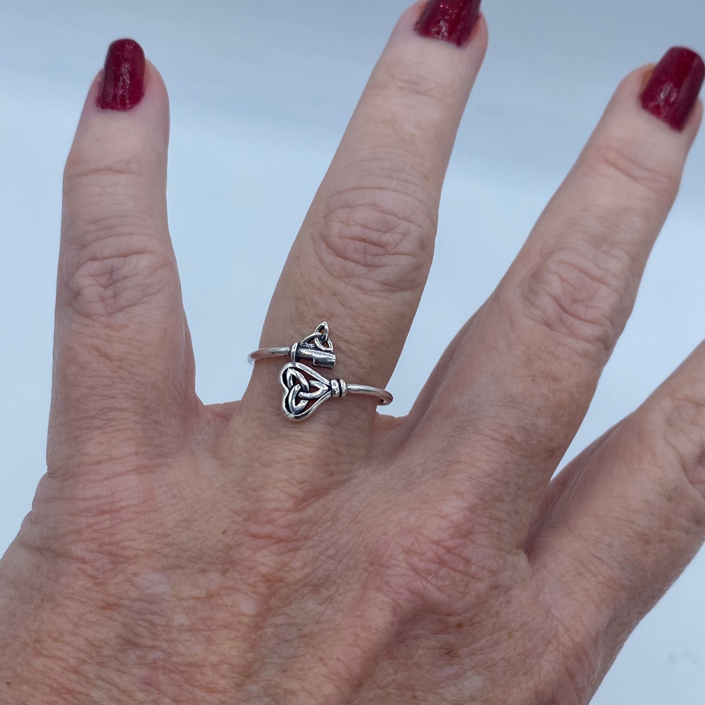 Celtic Key Sterling Silver Ring