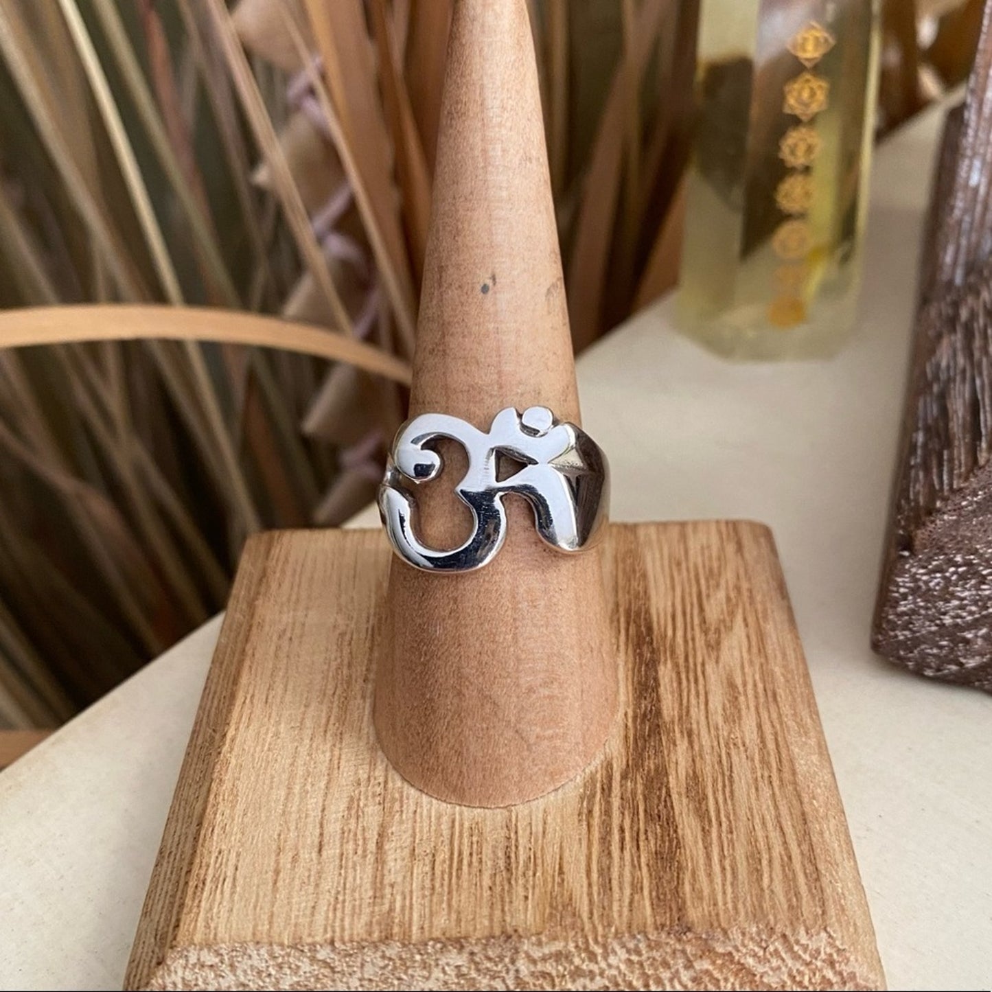 Om Sign Sterling Silver Ring