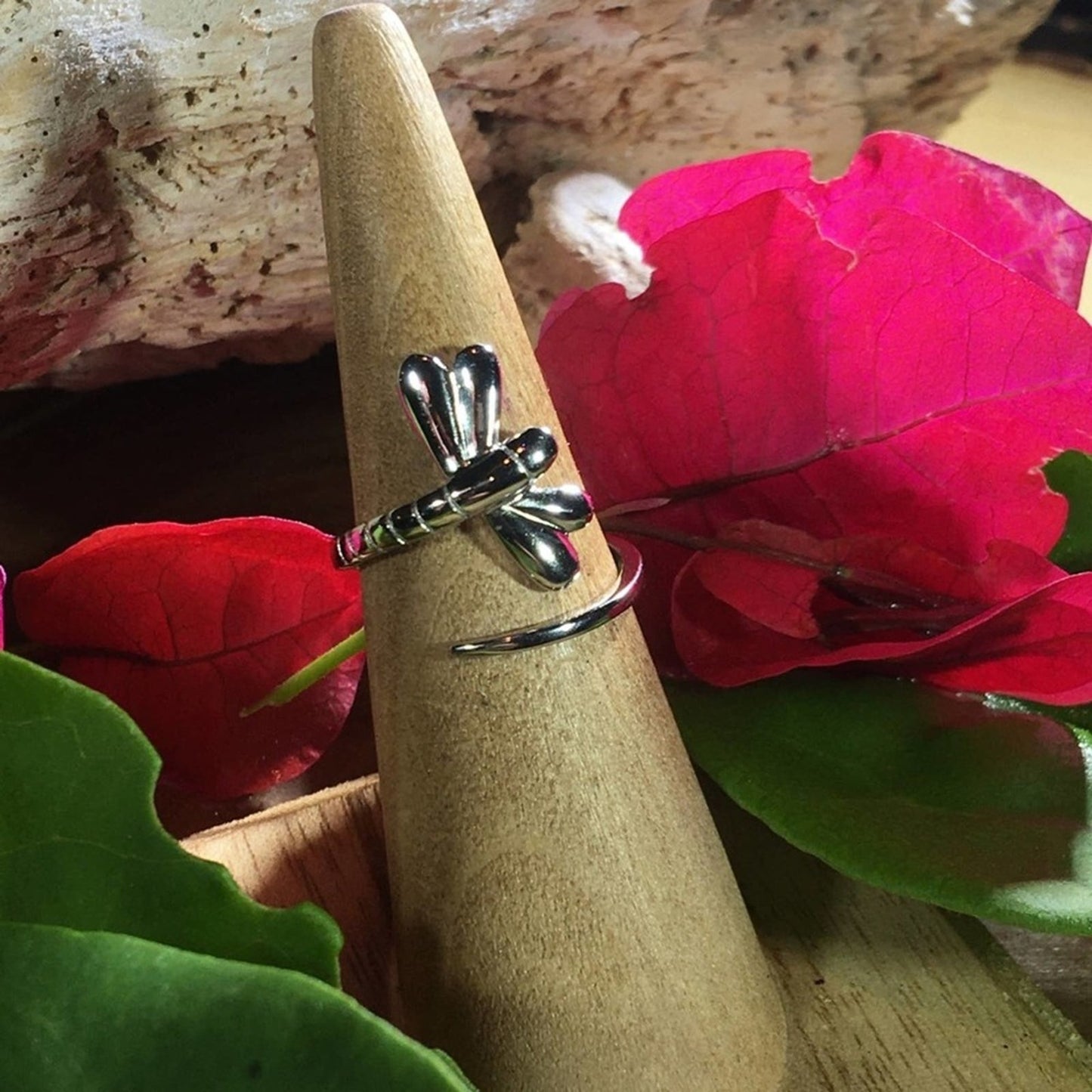 Dragonfly Sterling Silver Wrap Ring