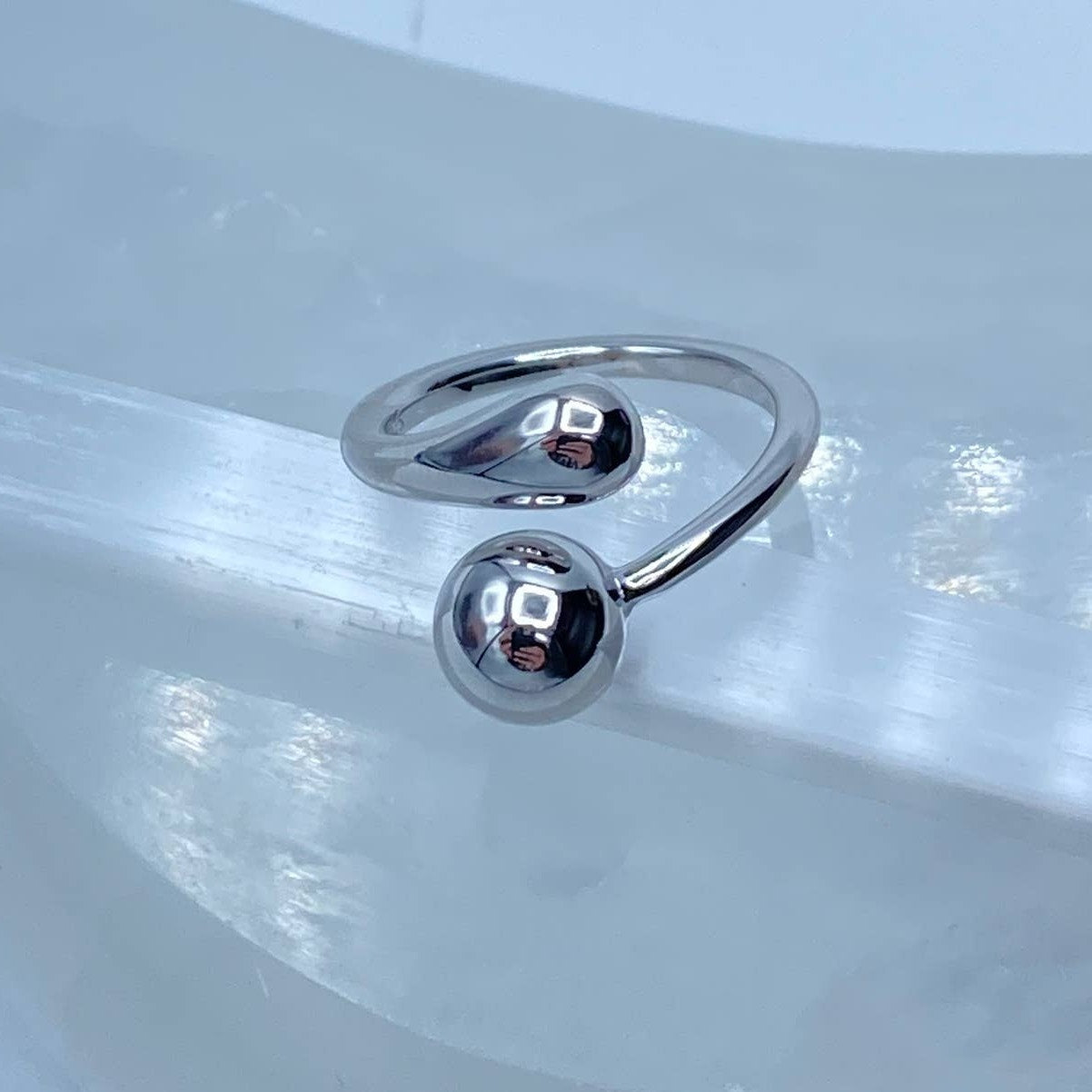 Sterling Silver Geometric Minimalist Spoon Ring