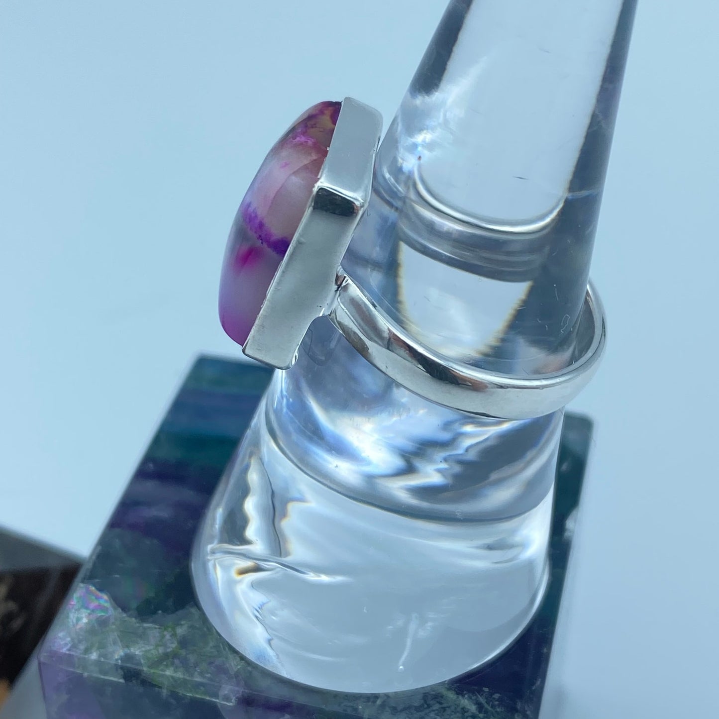 Dendritic Scenic Agate Gemstone Ring