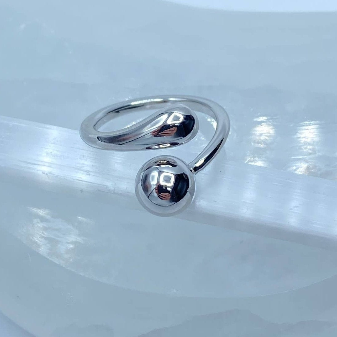 Sterling Silver Geometric Minimalist Spoon Ring