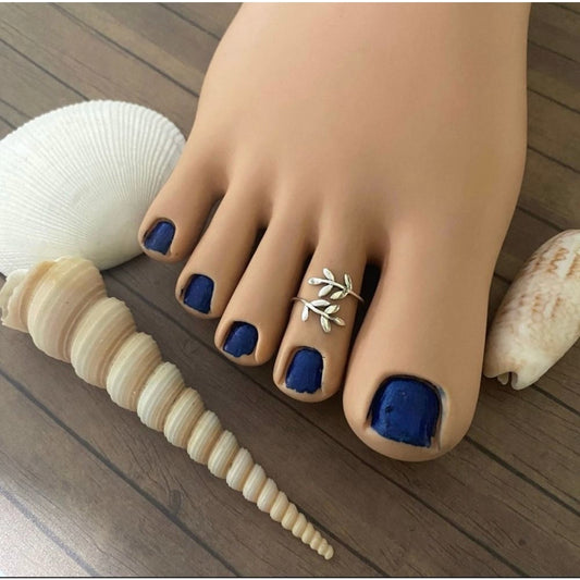 Sterling Silver Wrap Around Leaf Toe Ring