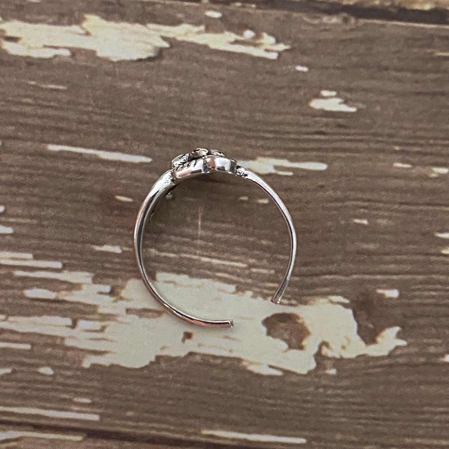Sterling Silver Flower Toe Ring/Beachy/Dainty