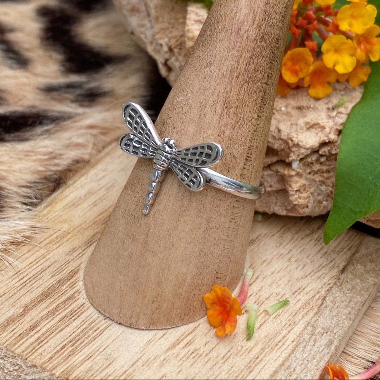 Sterling Silver Dragonfly Ring