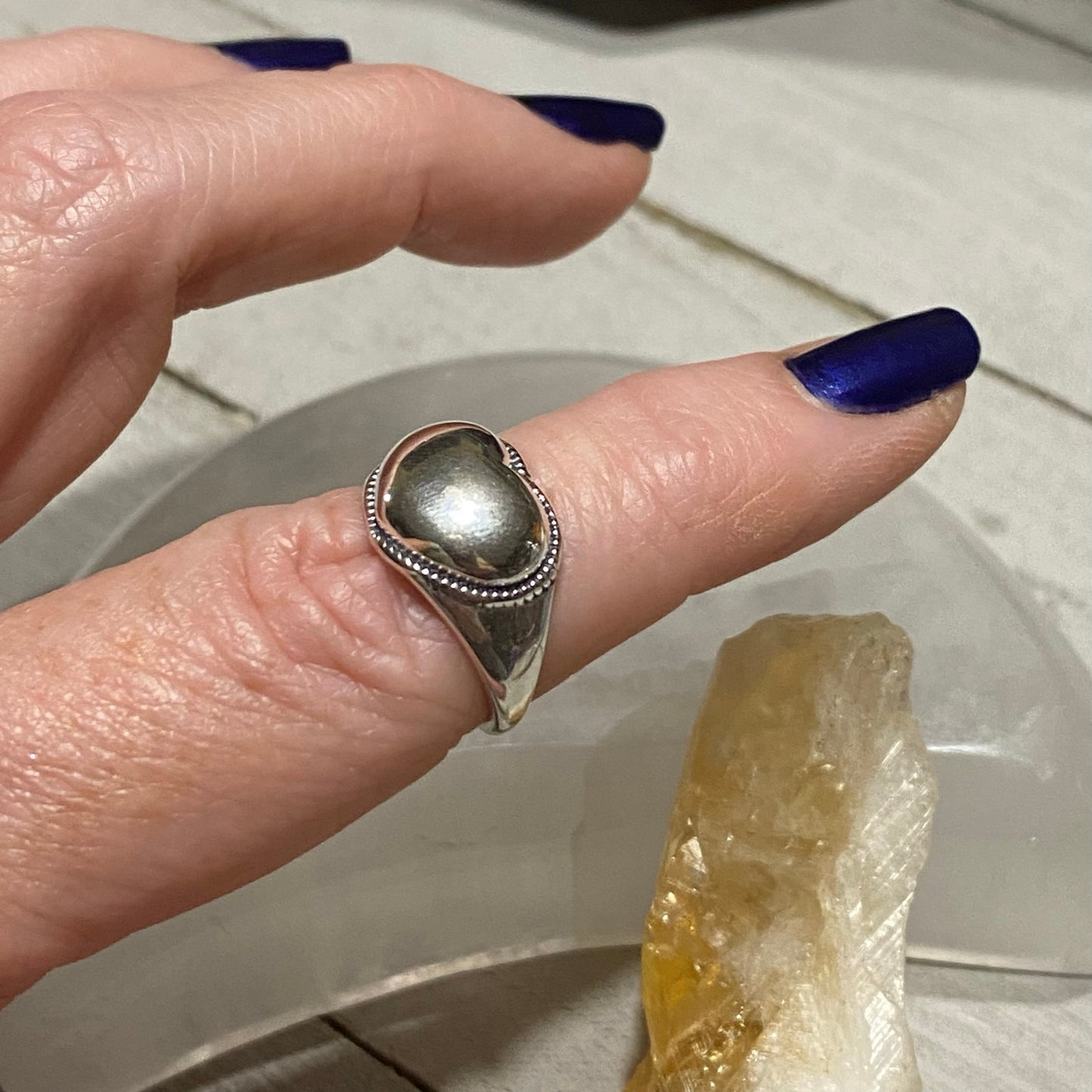 925 Sterling Silver Puff Heart Ring-Adjustable