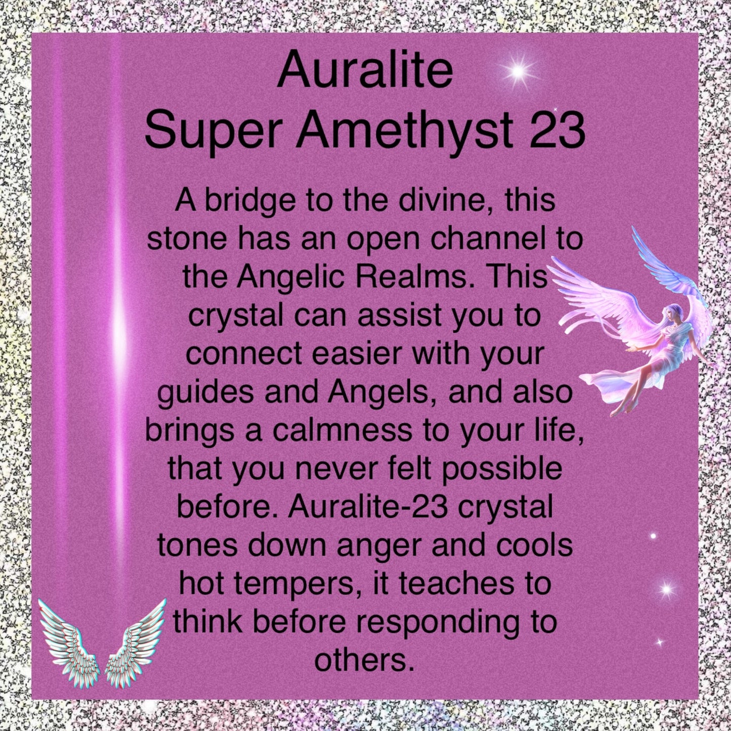 Natural Super Amethyst 23 Sterling Silver Sun Pendant