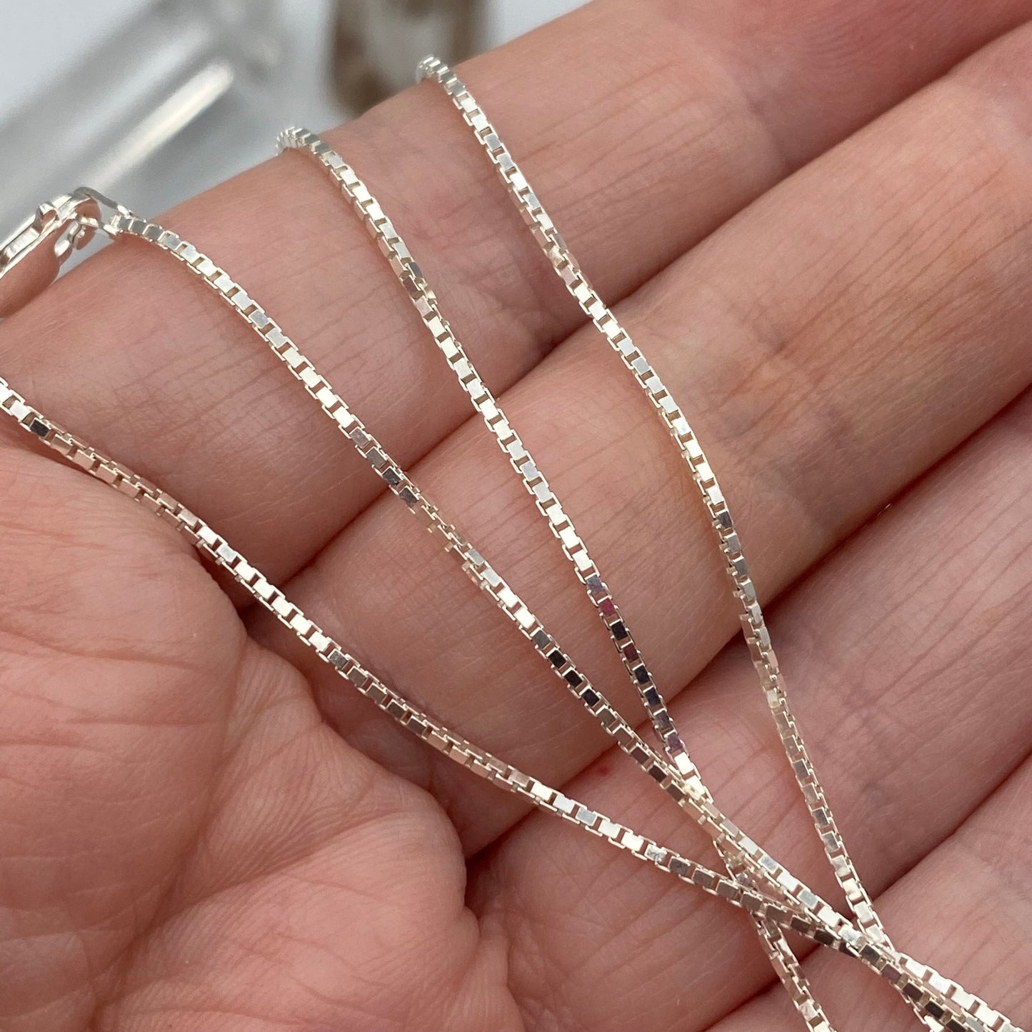 Sterling Silver Box Chain 22"