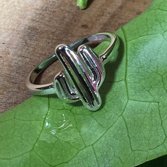 Sterling Silver Cactus Toe Ring