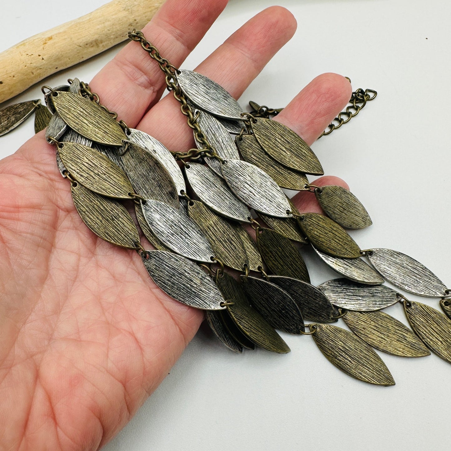 Vintage Chico's Takia Mixed Metal Statement Necklace