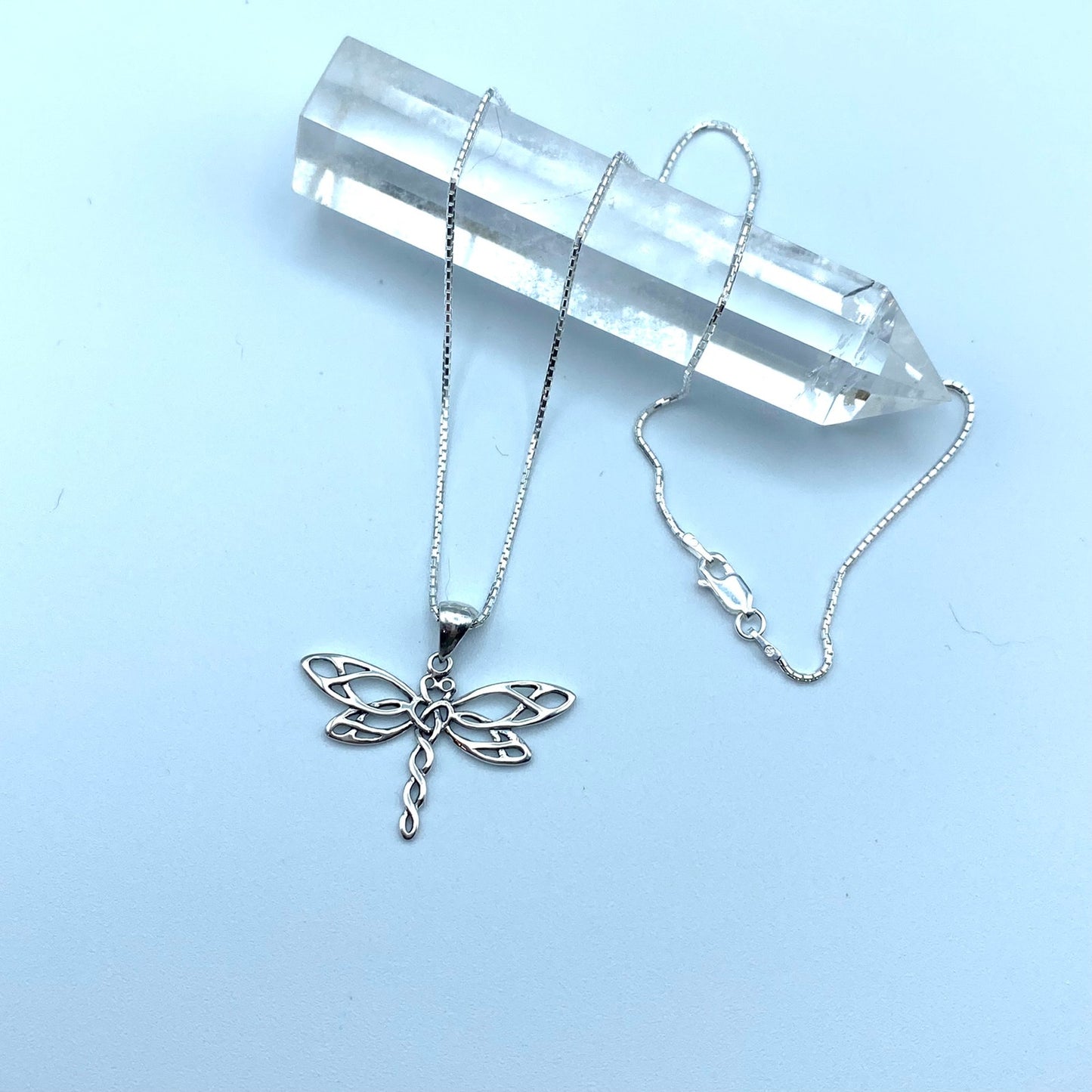 Dragonfly Sterling Silver Necklace, Spiritual