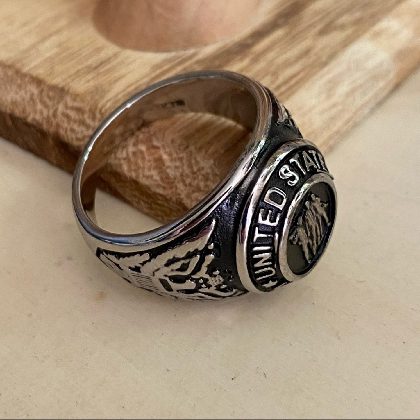 United States Veterans Stainless Steel Ring