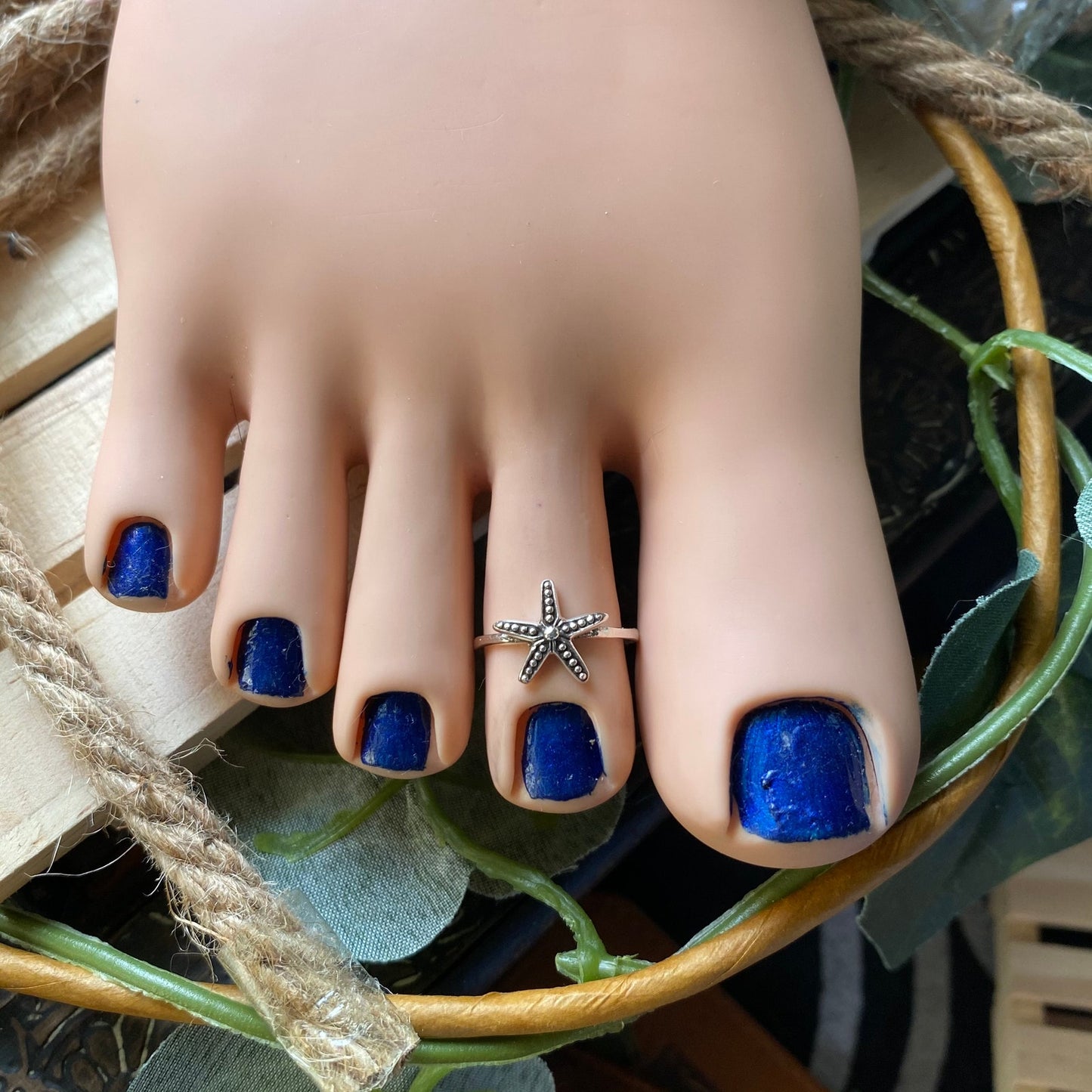 Sterling Silver Star Fish Toe Ring