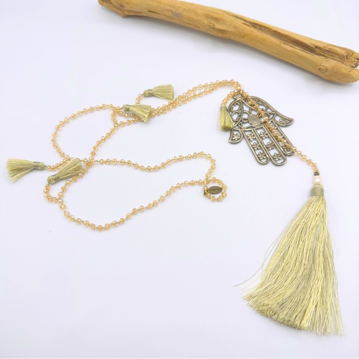 Zacasha Hamsa Bohemian Style Tassel Necklace