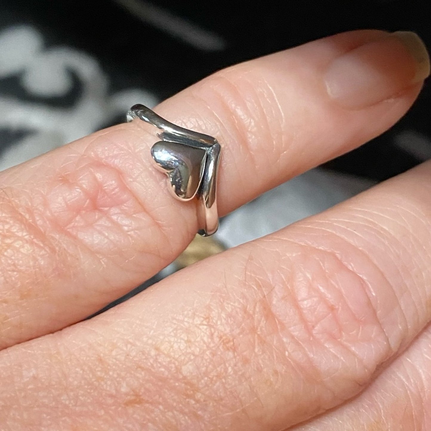 Sterling Silver Heart Toe Ring Midi Ring