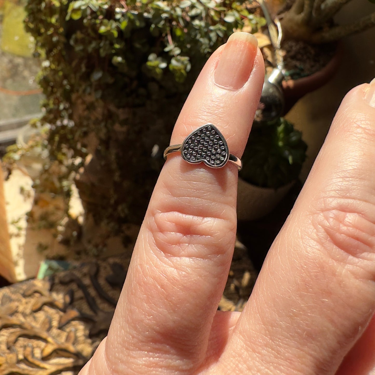 Polka Dot Heart Sterling Silver Toe Ring