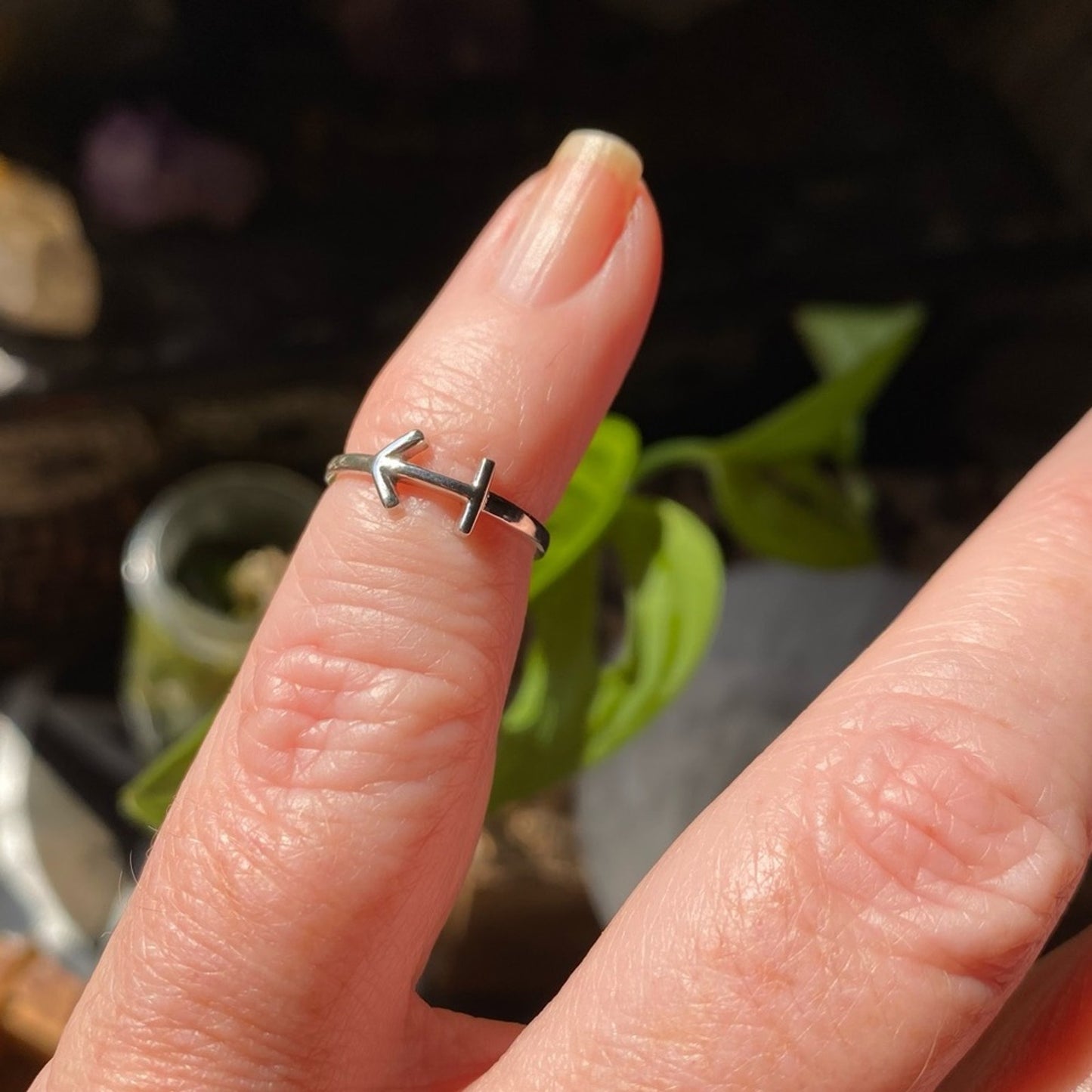 Sagittarius Sterling Silver Toe Ring Midi Ring