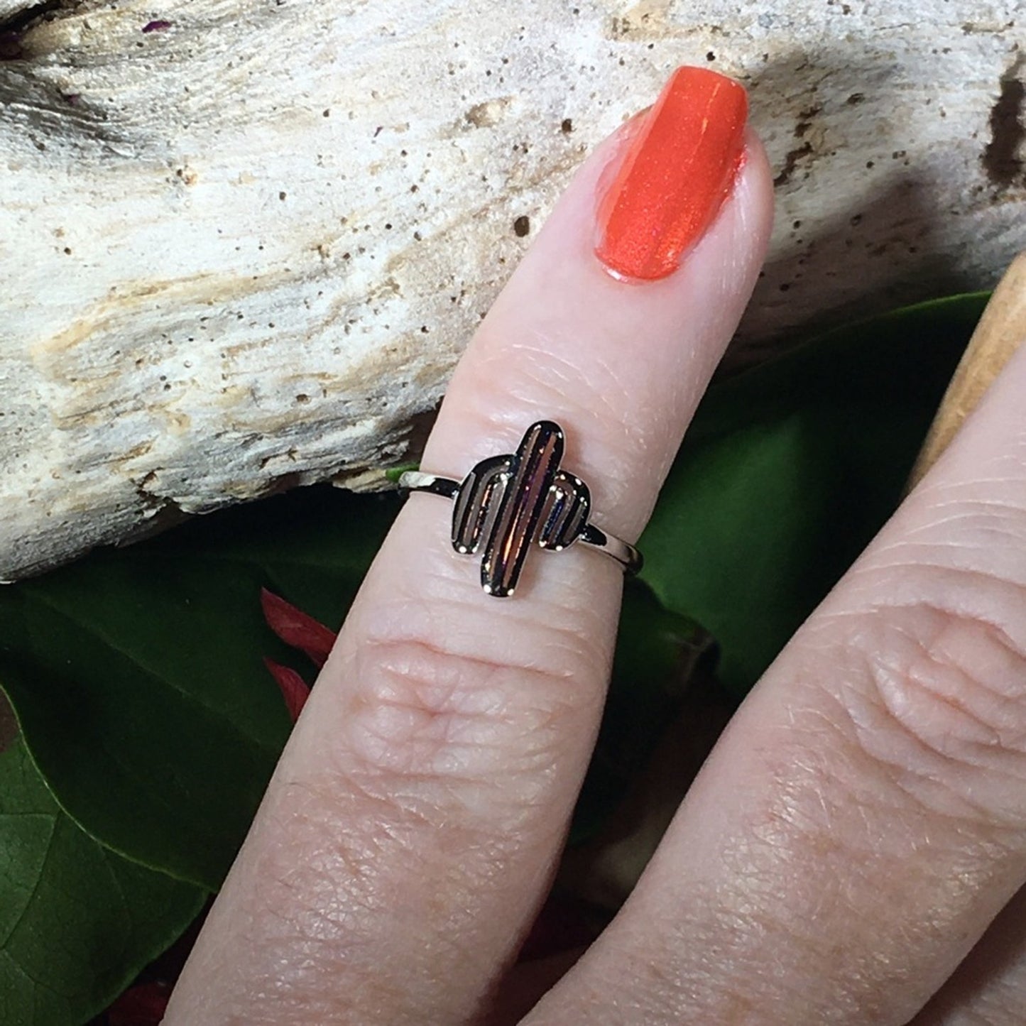 Sterling Silver Cactus Toe Ring