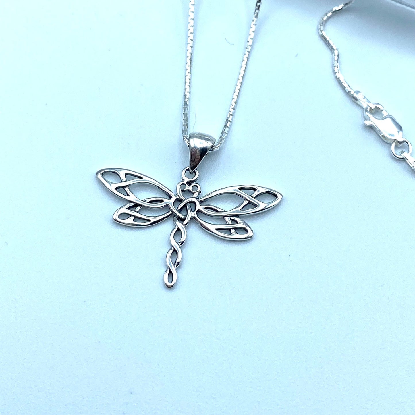 Dragonfly Sterling Silver Necklace, Spiritual