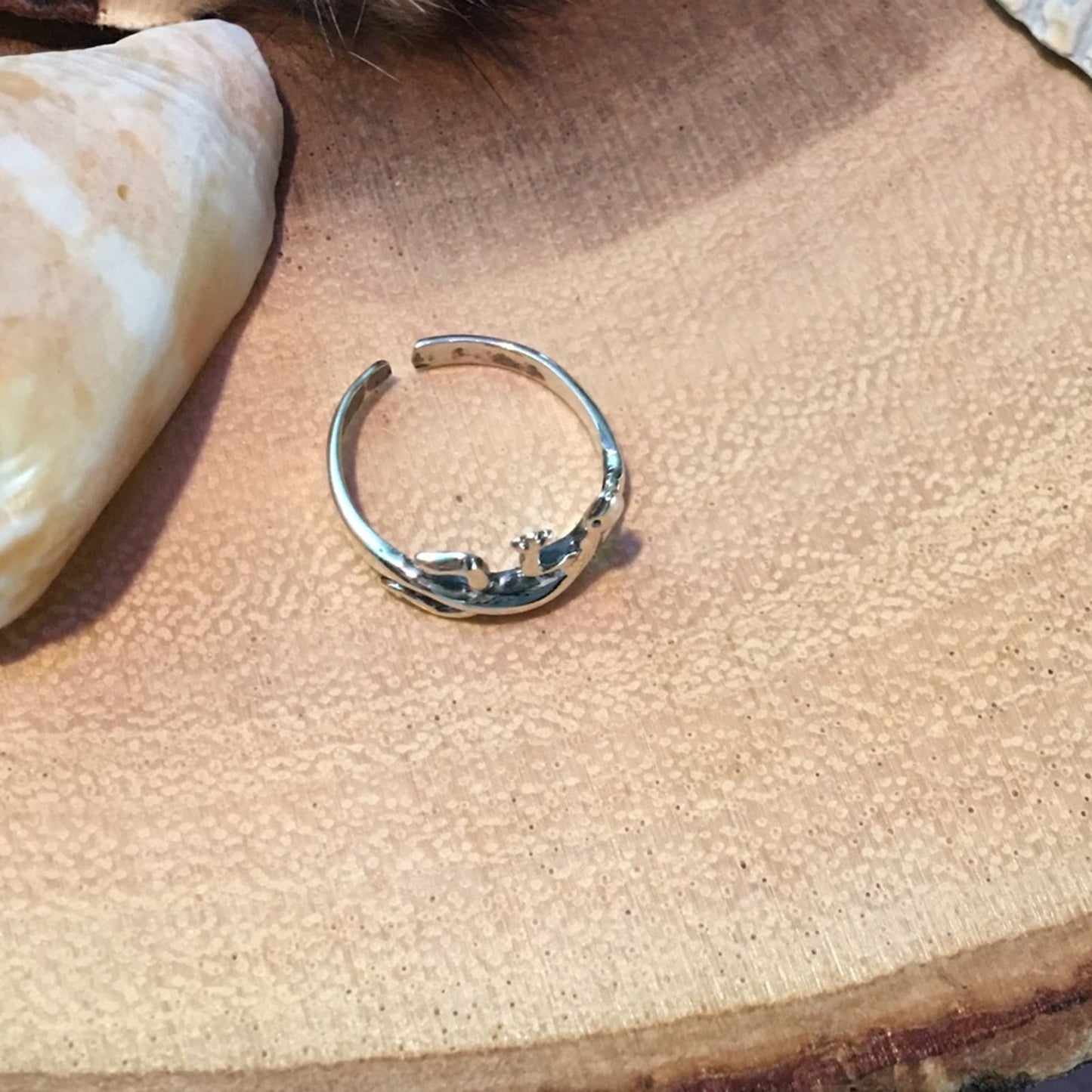 Lizard Sterling Silver Toe Ring Midi Ring