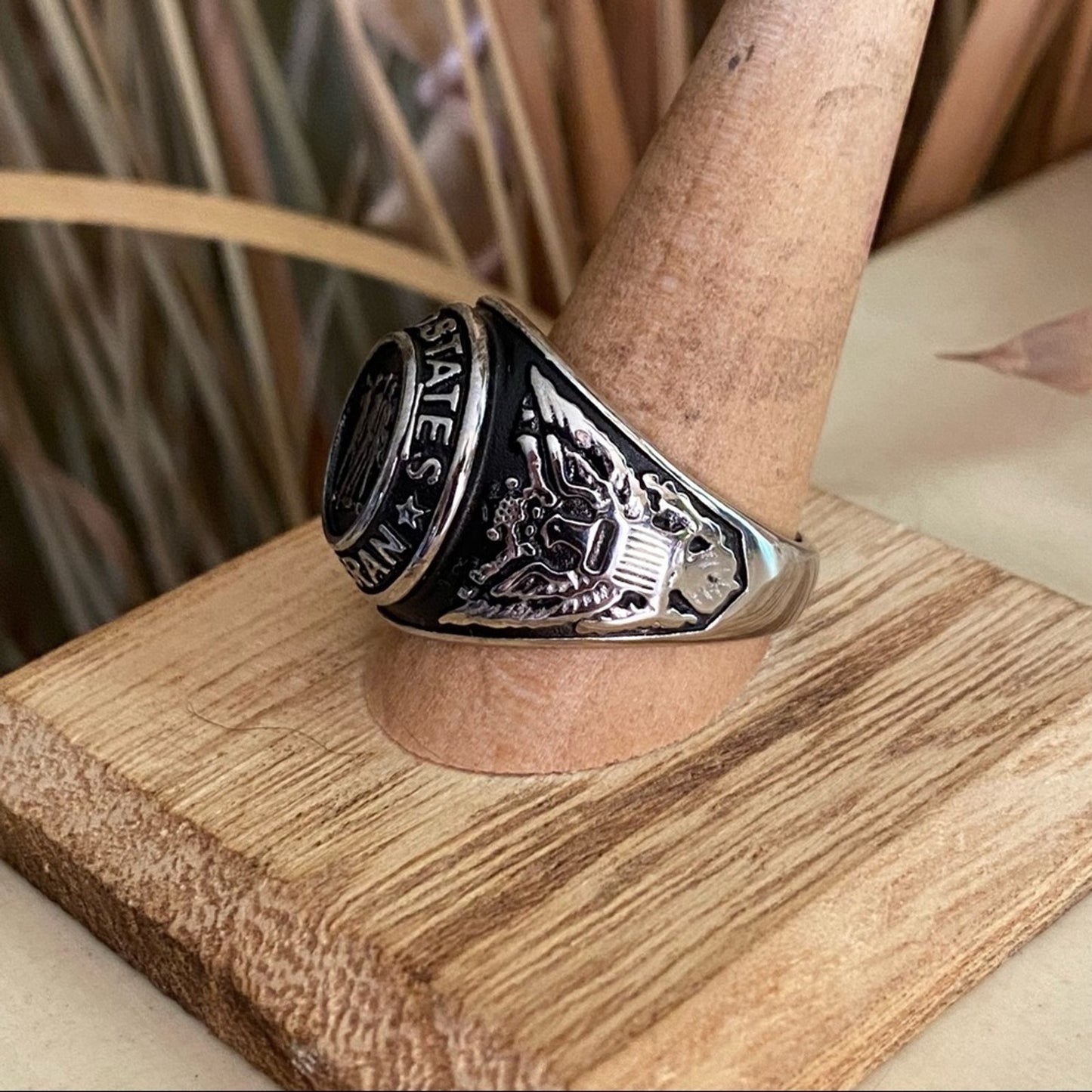 United States Veterans Stainless Steel Ring