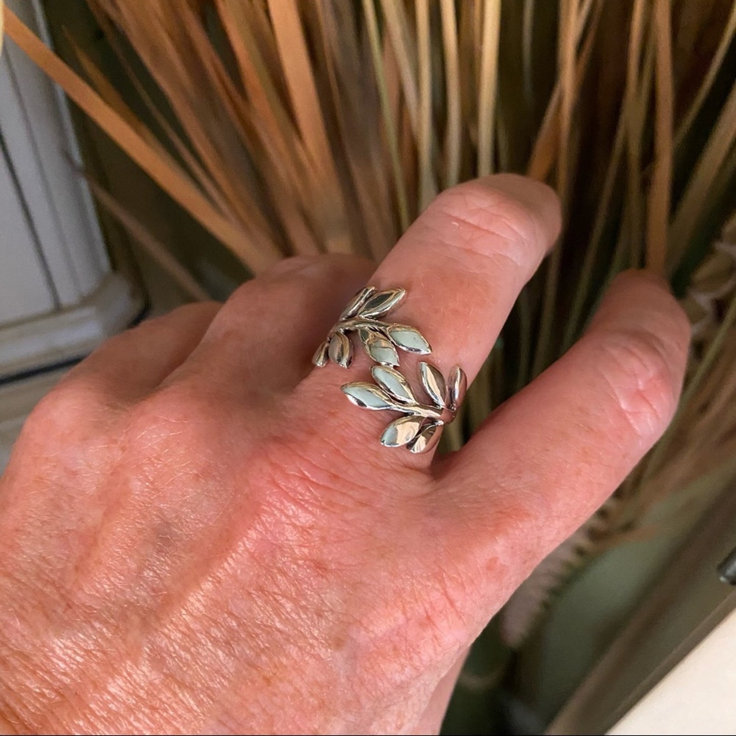 Vines Sterling Silver Leaves Ring