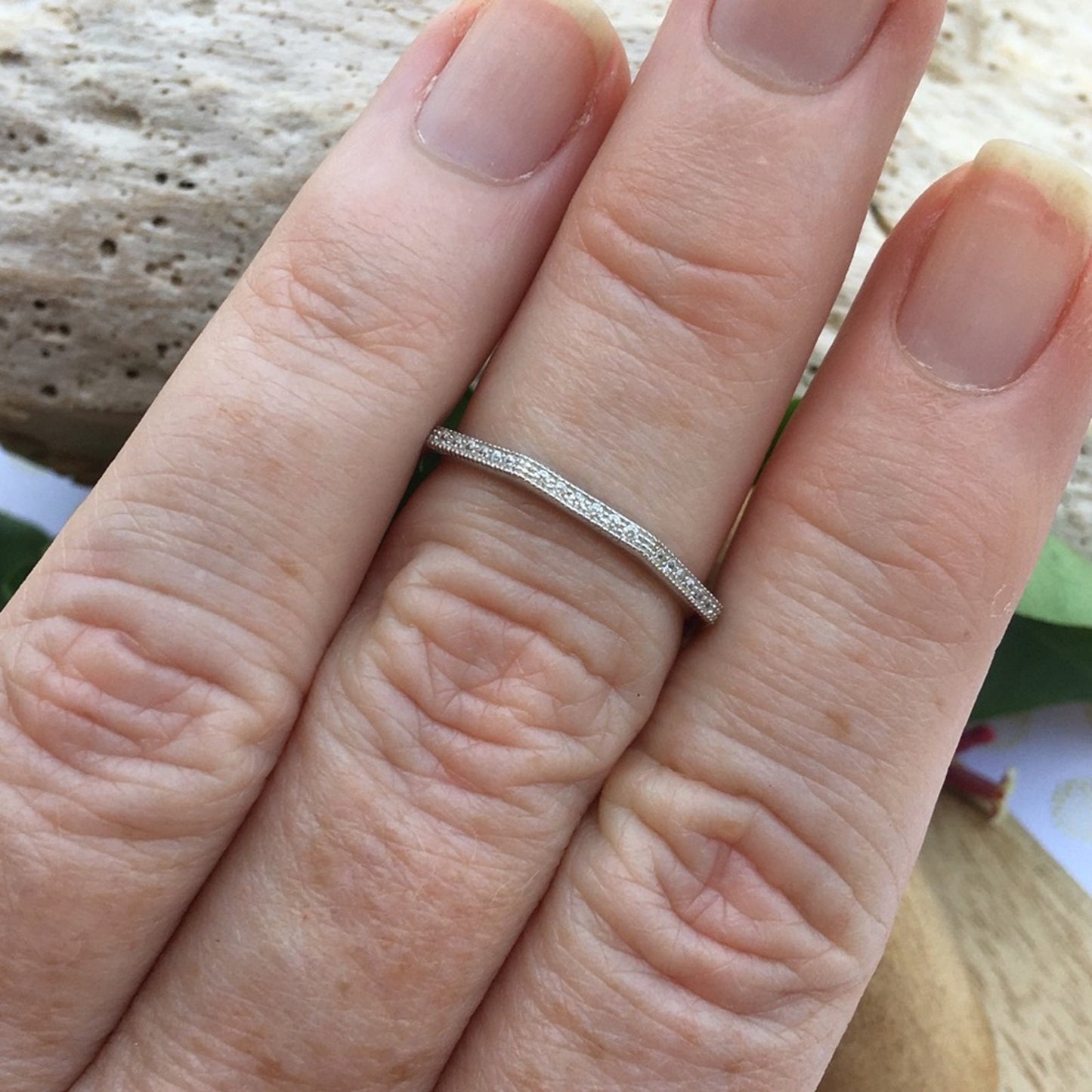 Sterling Silver Octagon CZ Ring