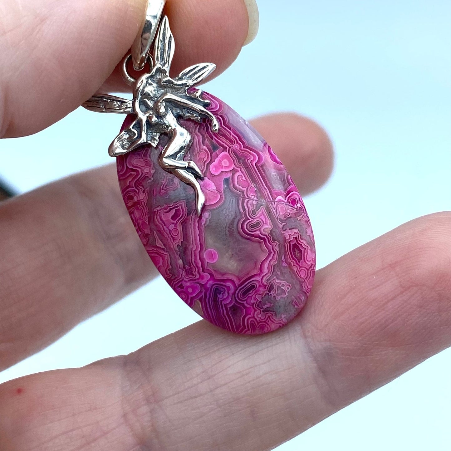 Fairy Mexican Laguna Lace Sterling Siver Pendant