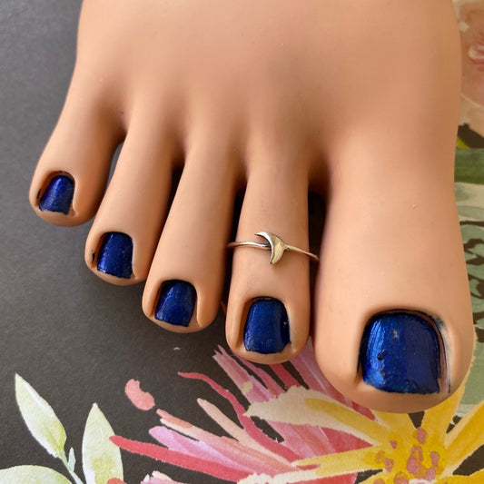 Sterling Silver Crescent Moon Toe Ring