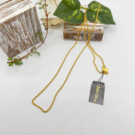 Vintage Cookie Lee Gold Thin Rope Chain Necklace